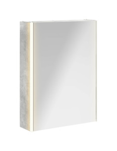 Mobiletto per specchio da bagno Grigio cemento 2