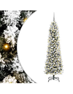 Albero di Natale artificiale con 300 LED Bianco 210 cm 2