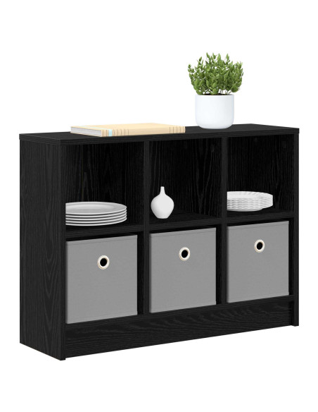 Credenza con cassetto Rovere Nero 73,5 x 22,5 x 53,5 cm