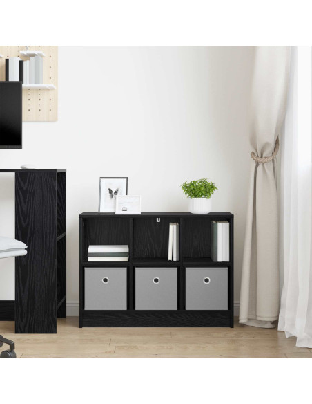 Credenza con cassetto Rovere Nero 73,5 x 22,5 x 53,5 cm