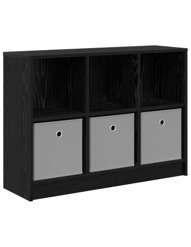 Credenza con cassetto Rovere Nero 88,5 x 27,5 x 63,5 cm
