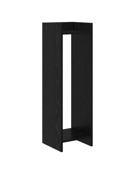 Supporto per piante Rovere Nero 30 x 30 x 100 cm