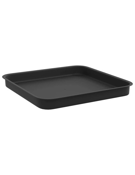 Vassoio Quadrato per Fiori 24 pcs Nero 25,5 x 25,5 x 2,5 cm