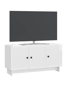 Mobile TV Bianco Lucido 99 x 34,5 x 50 cm Legno ingegnerizzato 2
