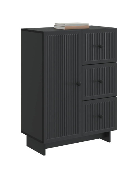 Credenza Nero 66 x 34,5 x 90 cm Legno ingegnerizzato