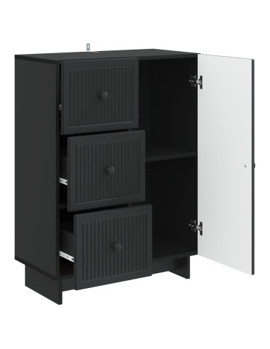 Credenza Nero 66 x 34,5 x 90 cm Legno ingegnerizzato