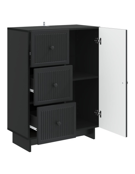 Credenza Nero 66 x 34,5 x 90 cm Legno ingegnerizzato