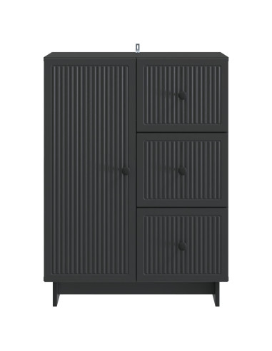 Credenza Nero 66 x 34,5 x 90 cm Legno ingegnerizzato