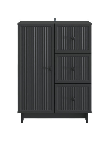 Credenza Nero 66 x 34,5 x 90 cm Legno ingegnerizzato