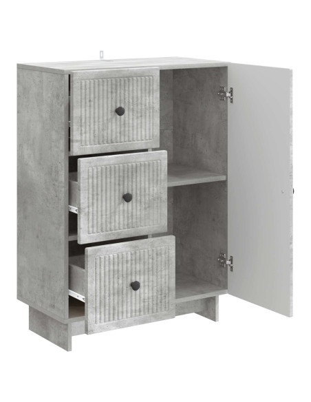 Credenza Grigio Cemento 66 x 34,5 x 90 cm Legno ingegnerizzato