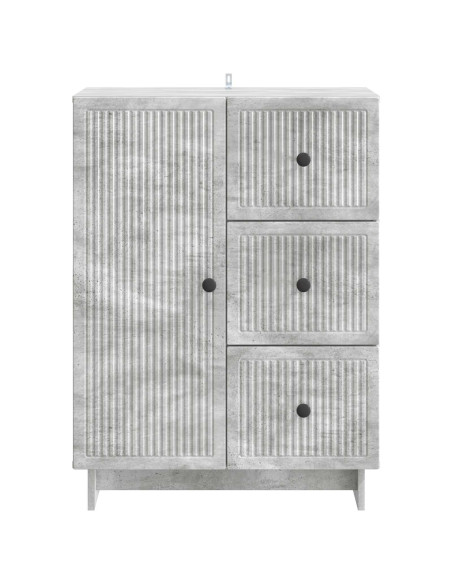 Credenza Grigio Cemento 66 x 34,5 x 90 cm Legno ingegnerizzato