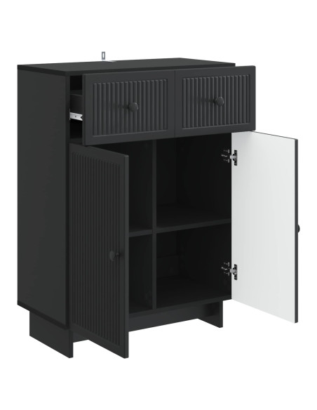 Credenza Nero 66 x 34,5 x 90 cm Legno ingegnerizzato