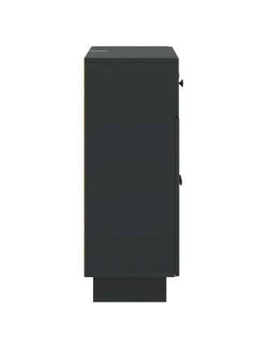 Credenza Nero 66 x 34,5 x 90 cm Legno ingegnerizzato