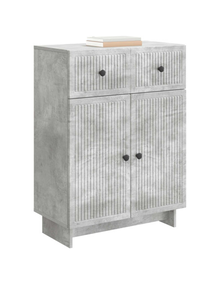 Credenza Grigio Cemento 66 x 34,5 x 90 cm Legno ingegnerizzato