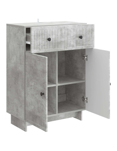 Credenza Grigio Cemento 66 x 34,5 x 90 cm Legno ingegnerizzato