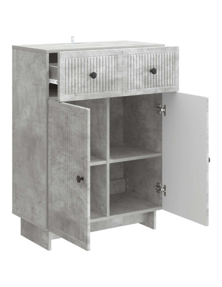 Credenza Grigio Cemento 66 x 34,5 x 90 cm Legno ingegnerizzato