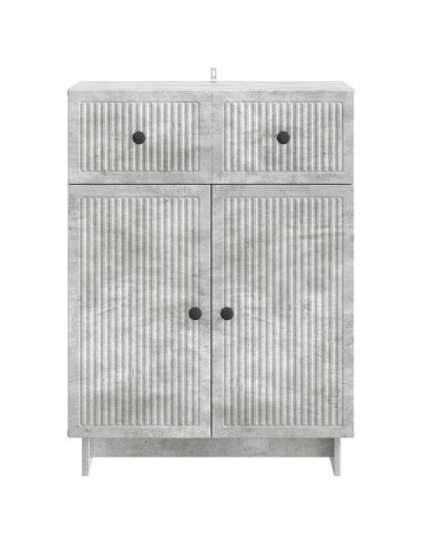 Credenza Grigio Cemento 66 x 34,5 x 90 cm Legno ingegnerizzato