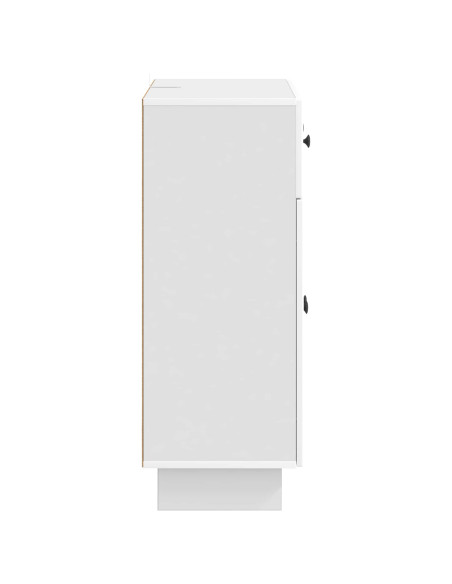 Credenza Bianco Lucido 66 x 34,5 x 90 cm Legno ingegnerizzato