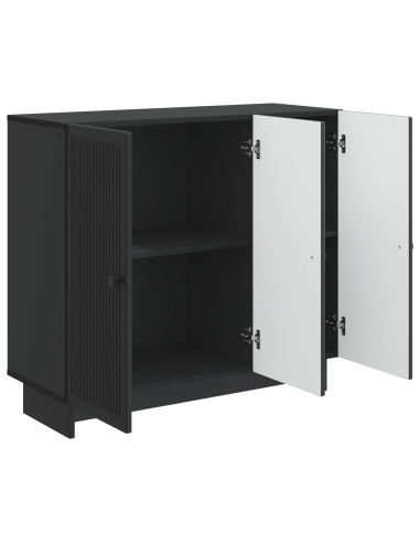 Credenza Nero 89 x 34,5 x 80 cm Legno ingegnerizzato