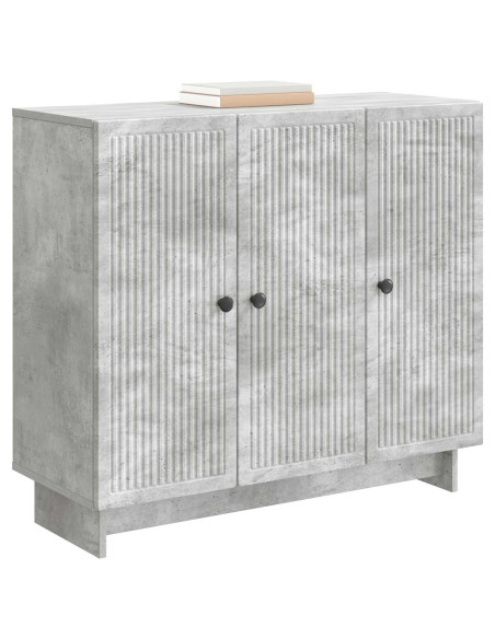 Credenza Grigio Cemento 89 x 34,5 x 80 cm Legno ingegnerizzato