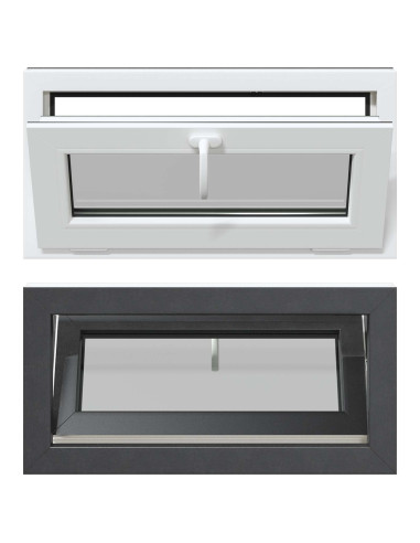 Finestra per Soffitta RISOR 80 x 40 cm PVC e Vetro Antracite