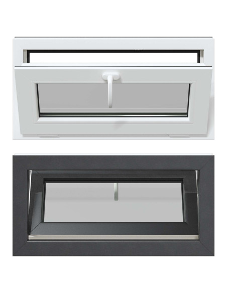 Finestra per Soffitta RISOR 80 x 40 cm PVC e Vetro Antracite