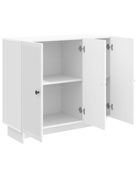 Credenza Bianco Lucido 89 x 34,5 x 80 cm Legno ingegnerizzato