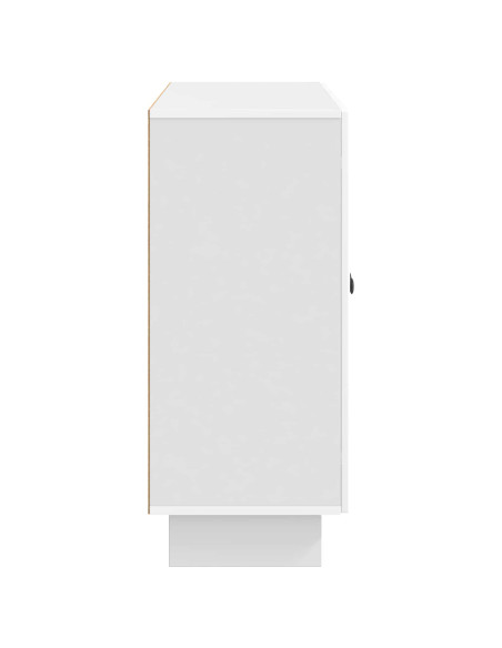 Credenza Bianco Lucido 89 x 34,5 x 80 cm Legno ingegnerizzato