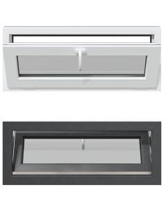 Finestra per Soffitta RISOR 110 x 40 cm PVC e Vetro Antracite 2