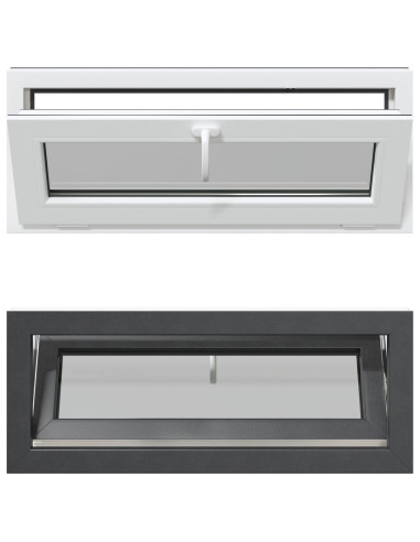 Finestra per Soffitta RISOR 110 x 40 cm PVC e Vetro Antracite
