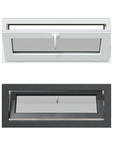 Finestra per Soffitta RISOR 100 x 40 cm PVC e Vetro Antracite