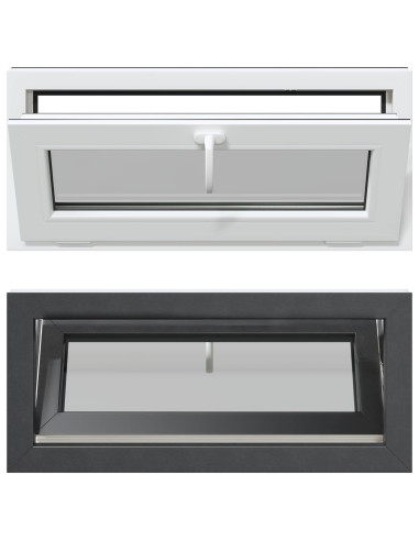 Finestra per Soffitta RISOR 90 x 40 cm PVC e Vetro Antracite