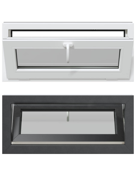 Finestra per Soffitta RISOR 90 x 40 cm PVC e Vetro Antracite