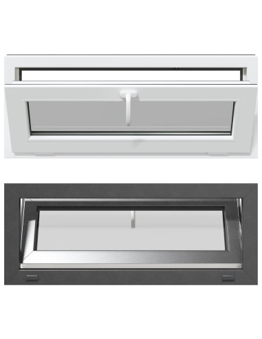 Finestra per Soffitta RISOR 110 x 40 cm PVC e Vetro Antracite