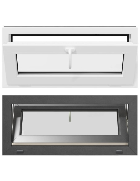 Finestra per Soffitta RISOR 90 x 40 cm PVC e Vetro Antracite