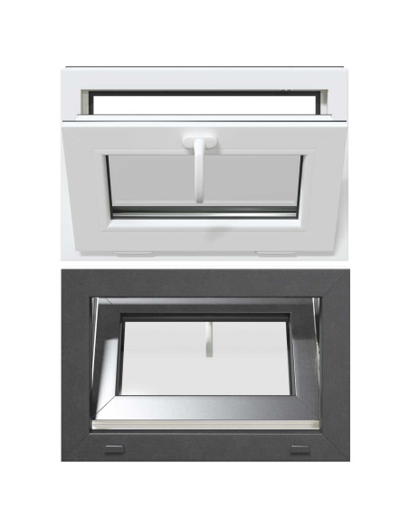Finestra per Soffitta RISOR 60 x 40 cm PVC e Vetro Antracite