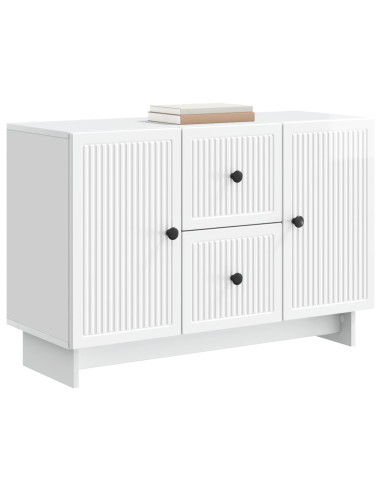 Credenza Bianco Lucido 89 x 34,5 x 60 cm Legno ingegnerizzato
