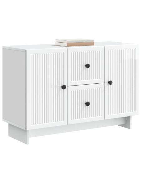 Credenza Bianco Lucido 89 x 34,5 x 60 cm Legno ingegnerizzato