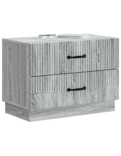 Armadio da Notte con cassetto Grigio Sonoma 62 x 34,5 x 44,5 cm 2