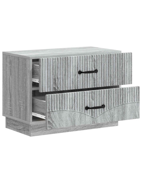 Armadio da Notte con cassetto Grigio Sonoma 62 x 34,5 x 44,5 cm