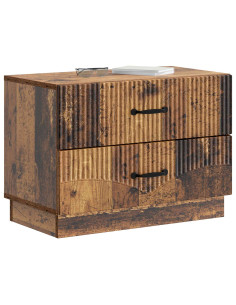 Armadio da Notte con cassetto Legno antico 62 x 34,5 x 44,5 cm 2