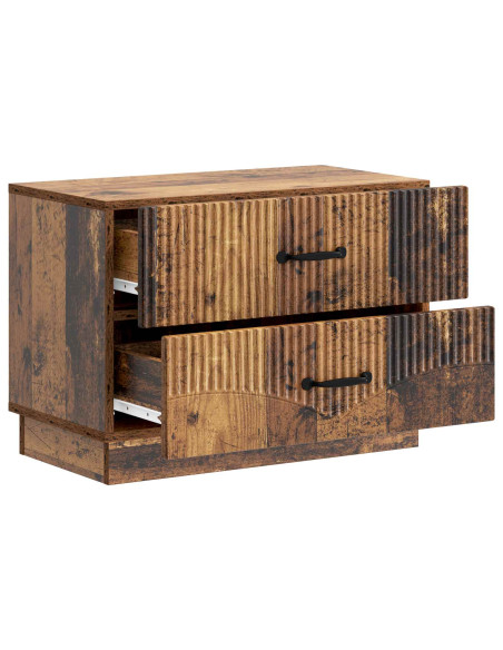 Armadio da Notte con cassetto Legno antico 62 x 34,5 x 44,5 cm