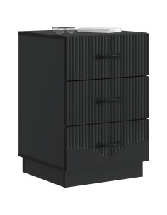 Armadio da Notte Nero 43 x 41 x 63,5 cm Legno ingegnerizzato 2