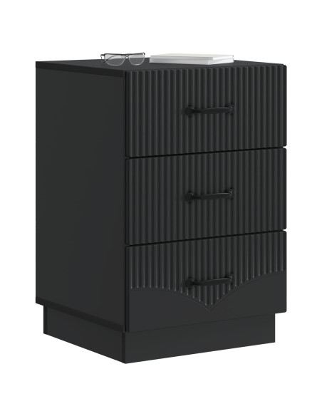 Armadio da Notte Nero 43 x 41 x 63,5 cm Legno ingegnerizzato