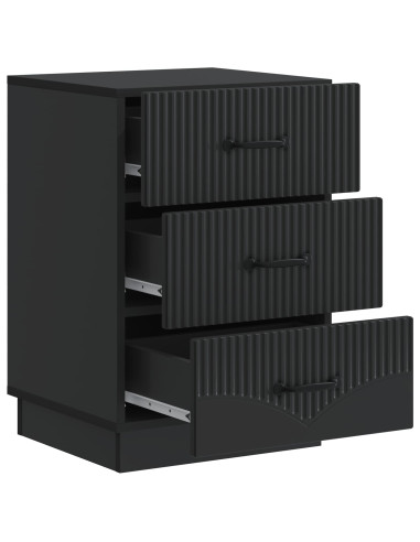 Armadio da Notte Nero 43 x 41 x 63,5 cm Legno ingegnerizzato