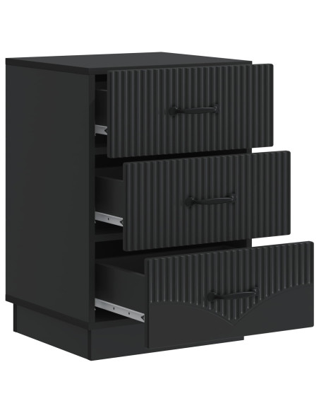 Armadio da Notte Nero 43 x 41 x 63,5 cm Legno ingegnerizzato