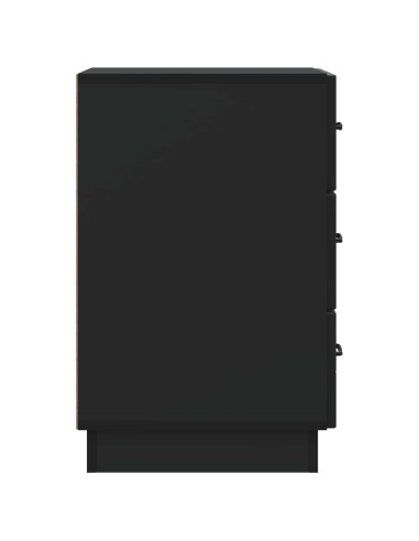 Armadio da Notte Nero 43 x 41 x 63,5 cm Legno ingegnerizzato