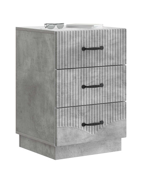 Armadio da Notte con cassetto Grigio Cemento 43 x 41 x 63,5 cm