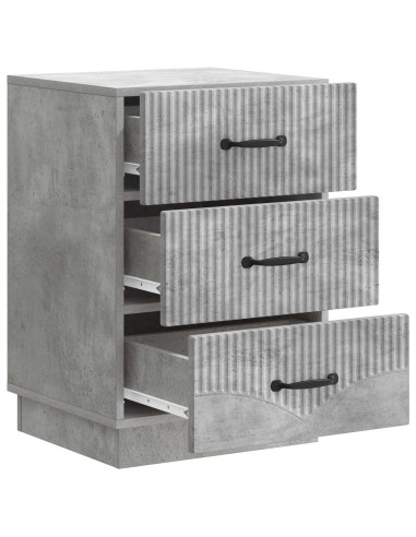 Armadio da Notte con cassetto Grigio Cemento 43 x 41 x 63,5 cm