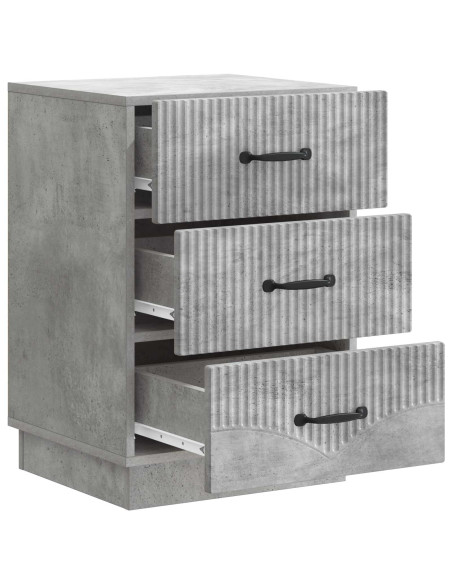 Armadio da Notte con cassetto Grigio Cemento 43 x 41 x 63,5 cm